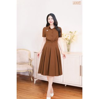 ANIE - Set Bộ Áo Váy Nâu Penny - AN2295