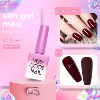 Sơn base gel, top gel, các màu đỏ, trắng, đen, trắng ngà Very Good Nail 15ml