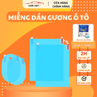 Miếng Dán Chống Bám Nước Ô Tô Car247 , Miếng Dán Giúp Quan Sát Tốt Gương Chiếu Và Giảm Độ Chói Sáng Đèn Khi Lái Xe