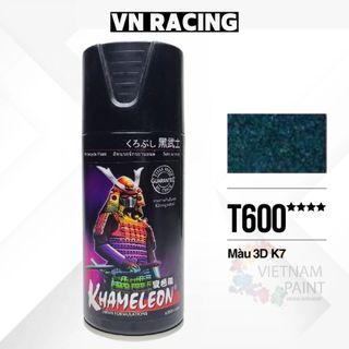 Sơn Samurai xanh 3D K7/T600 chính hãng, sơn xe máy ánh xanh 300ml kháng xăng, chống nứt nẻ tiện dụng