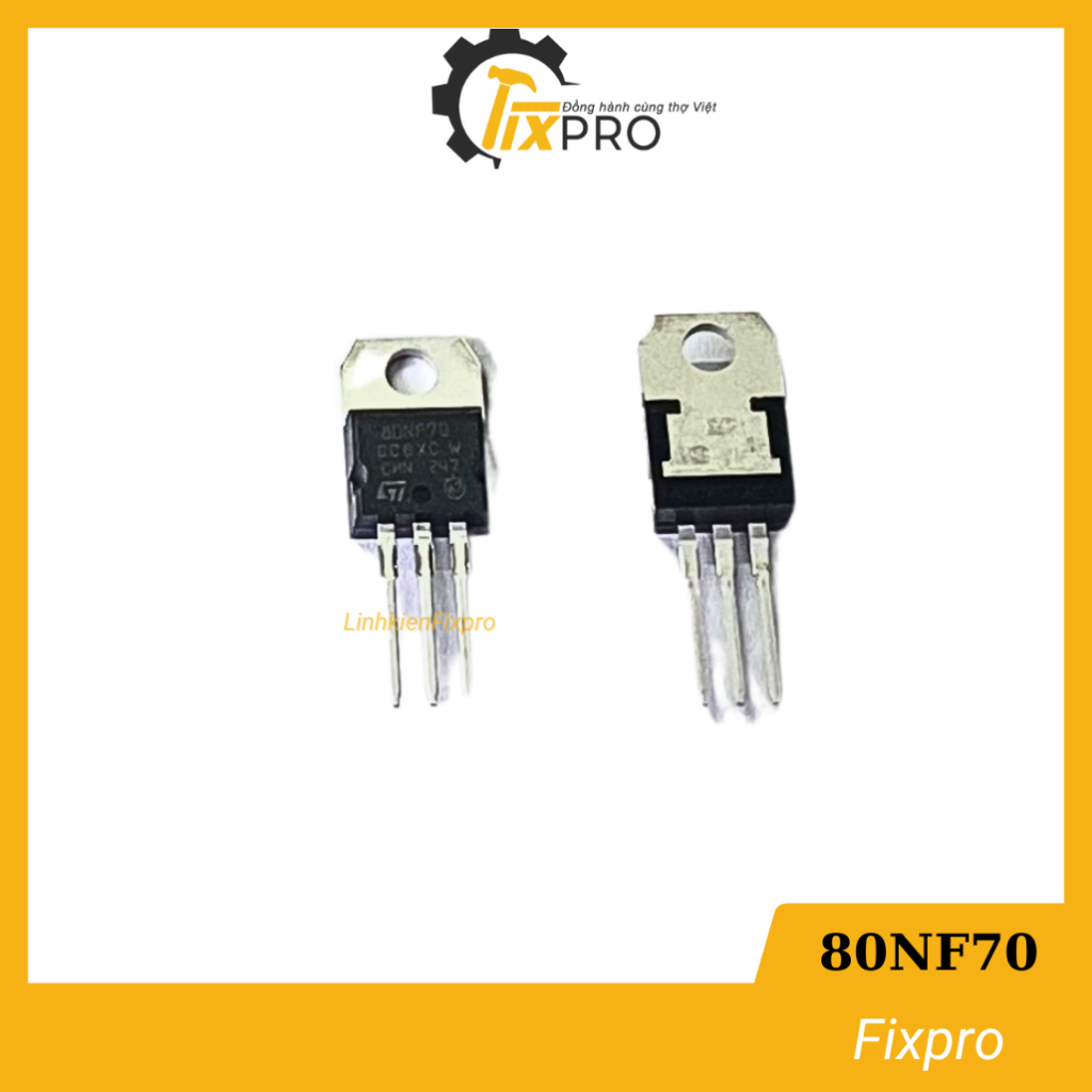 80NF70 STP80NF70 N-Mosfet 80A 70V TO-220 tháo máy mới chính hãng chất lượng tốt -Fixpro