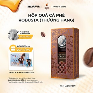  Hộp Quà Cà Phê Robusta (Thượng Hạng) - 150gr - Cafe Rang Xay Pha Phin Ban Me Gold - Honee Coffee