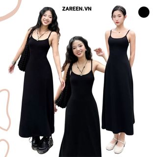 Zareen | đầm 2 dây dáng dài zareen dax75 - đen