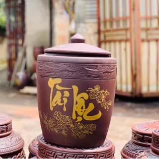 Hũ đựng gạo Tài Lộc phong thuỷ 10kg, Hũ đựng 10kg gạo