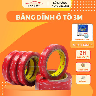 BăBăng dính 2 mặt 3M băng keo siêu dính  Car247 dán bóc ra không để lại vết tiện lợi dán tường vật dụng xe ô tô nhà cửa