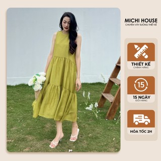 Đầm Suông Maxi MICHI House Váy Xuông Sát Nách Đi Biển Dáng Dài Freesize V719