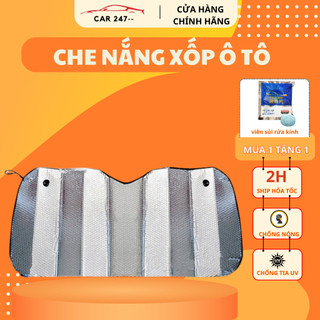 Tấm chắn nắng xe ô tô, che nắng kính lái chất liệu xốp phủ bạc phản quang hiệu quả giá hạt dẻ, kinh tế nhất