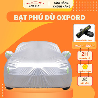 Bạt phủ ô tô vải dù Oxford thương hiệu Carcare chống nóng chống mưa, xước - bảo hành 6 tháng + bảng sđt