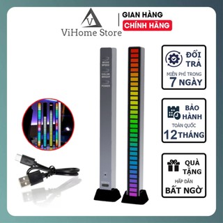 Đèn Nháy Trang Trí Không Dây Smart Light Đa Sắc RGB Có App Đèn Led Theo Nhạc Nhấp Nháy Nhôm Aluminum Quay Video Tiktok
