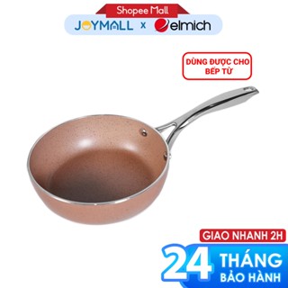 Chảo nhôm sâu vân đá đáy từ Elmich 24cm EL-5741MN, 20cm EL-5740MN, Hàng chính hãng, dùng được bếp từ - JoyMall