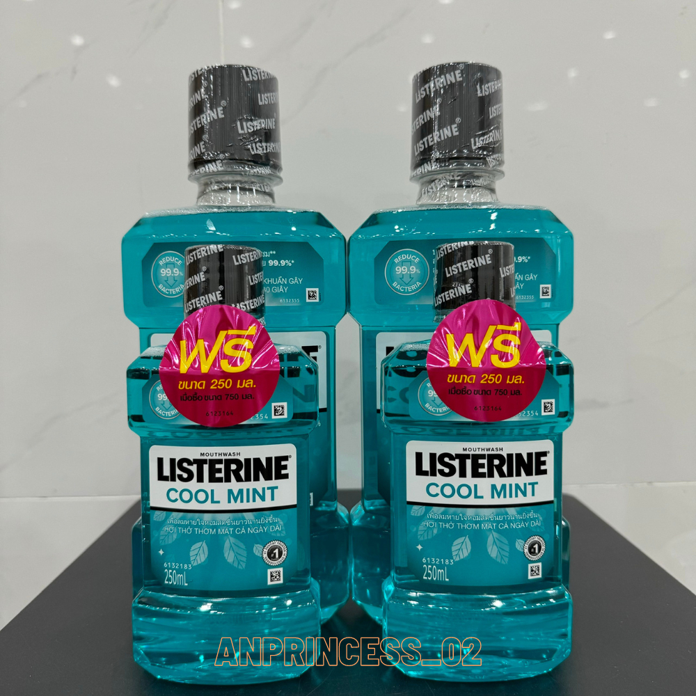 Combo 2 Chai Nước súc miệng Listerine chai 750ml / 250ml
