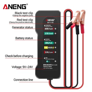 Thiết bị kiểm tra bình ắc quy 12v Aneng BT-170 chuyên dụng cho xe hơi, xe máy