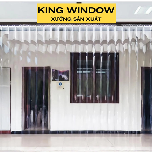 Rèm Nhựa Ngăn Lạnh Điều Hòa Trong Suốt Giá Rẻ, Rèm Ngăn Lạnh PVC Tặng Kèm Phụ Kiện Treo Cao Cấp KingWindow