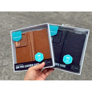 Bao da trơn nillkin qin kèm khe đựng bút z fold 6/zfold 5/z fold 4/ z fold 3