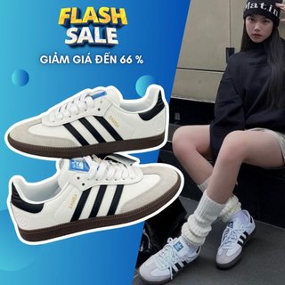 Giày samba classic white thể thao nam nữ trendluxe màu trắng đen