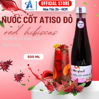 Nước Cốt Hoa Atiso Đỏ BerryLand Đà Lạt Tự Nhiên Vị Chua Ngọt Giải Khát Giàu Chất Chống Oxy Hóa 500ml