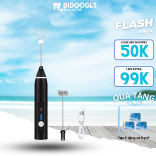 Máy Đánh Trứng Cầm Tay DIDOOGLT Tạo Bọt 3 Tốc Độ, Máy Tạo Bọt Trứng, Bọt Cafe Nhỏ Gọn Tiện Lợi Dễ Sử Dụng