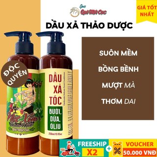 Dầu xả thảo dược thiên nhiên 💆🏻‍♀️ Dầu xả bưởi, oliu, dưỡng tóc suôn mượt, chắc khỏe QUÊ MỘT CỤC handmade