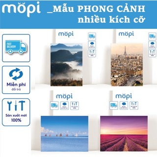 Tranh canvas phong cảnh thiên nhiên trang trí không gian gia đình có đinh 3 chân kèm theo mopi