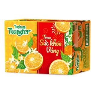 Thùng 24 lon nước cam ép Twister Tropicana 320ml