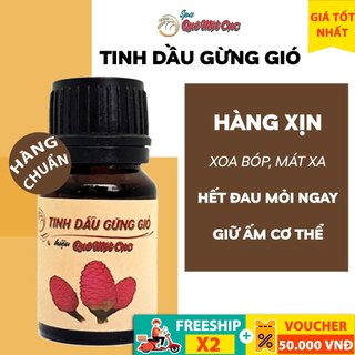 Tinh dầu gừng gió  giảm nhức mỏi xương khớp chiết tách đặc biệt QUÊ MỘT CỤC 10ml (handmade)