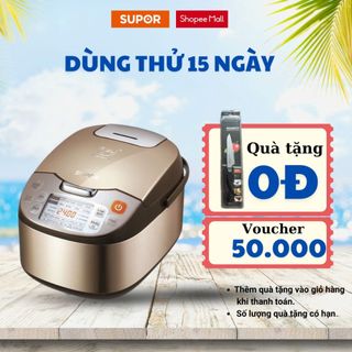 Nồi cơm cao tần 1.8L Supor kèm vỉ hấp CFXB50HC12VN-1000 hàng chính hãng bảo hành 12 tháng