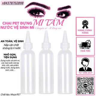 Chai đựng nước vệ sinh mi _ Dụng cụ nối mi _ Phụ liệu nối mi Mi Tâm