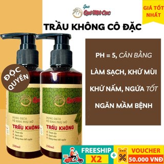 Dung dịch vệ sinh phụ nữ trầu không cô đặc khử mùi, loại bỏ nấm, ngứa, PH = 5 lành tính Spa Quê Một Cục 150ml