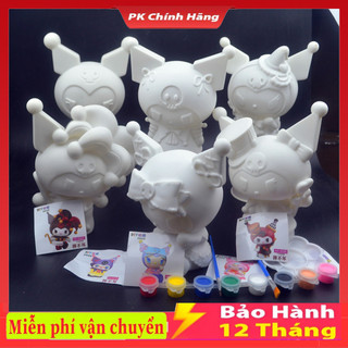 Set 2 tượng thạch cao kèm màu tô mini dành cho các bé tập tô, tô tượng sáng tạo cho bé thoả sức vui chơi