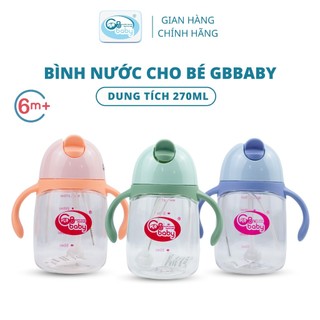 Bình tập uống nước cho bé có tay cầm chắc chắn GB-Baby 270ml Chính Hãng