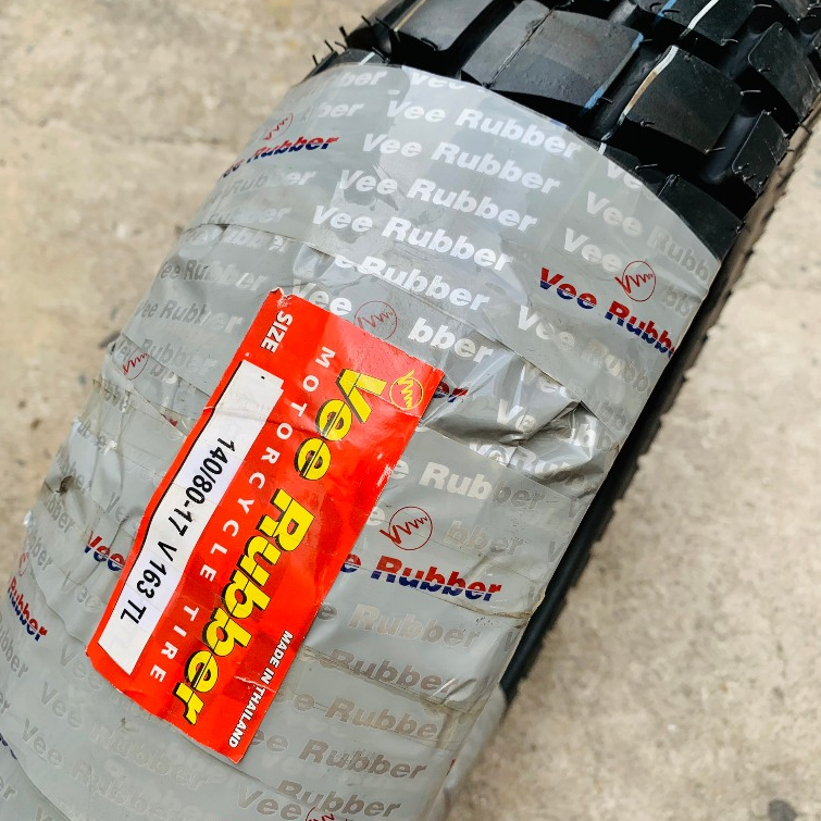 (Vee Rubber V163 140/80-17) Vỏ Vee Rubber V163 140/80-17 gai địa hình cho xe CBR, R15,.. - Made in T