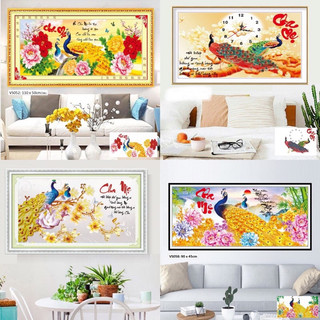 Tranh đính đá ABC Cha Mẹ, tranh chưa đính đá (nhiều mẫu)