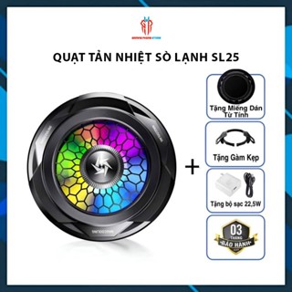 Quạt Tản Nhiệt Điện Thoại Sò Lạnh 2 Trong 1 SL25 Công Suất 15w Đóng Băng Trong Phòng Nhiệt 29 Độ