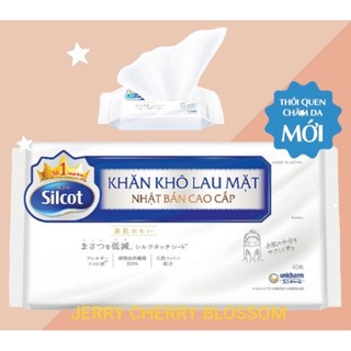 1 gói khăn khô lau mặt Nhật Bản cao cấp 40 tờ