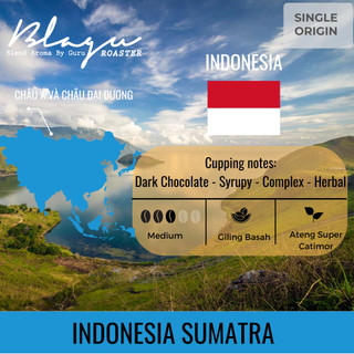Cà Phê Blagu Đã Hạt Rang, Indonesia Sumatra, Medium Roast, 250g