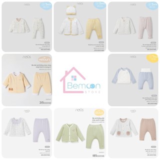 [FULL] Bộ quần áo newborn cài thăng sơ sinh Nous (3-5,5kg)
