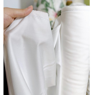Vải thô lụa 100% cotton tone trắng sữa có độ óng nhẹ, kaki thô khổ 1m5