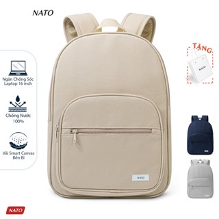 Balo NATO® "School - Backpack" Sợi Vải Smart Canvas Ba Lô Đựng Laptop Nam Nữ Đẹp Đi Học Đi Làm Chơi