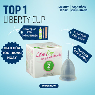Cốc nguyệt san Liberty cup size 2, hàng chính hãng nhập khẩu, độ mềm lý tưởng, tiêu chuẩn châu Âu