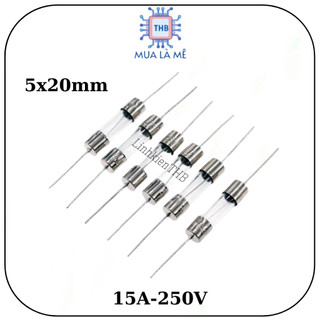 Cầu chì chân cắm 15a 250v 5x20mm - linhkienthb