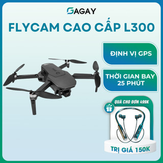 Flycam l300 plus nhỏ gọn với định vị gps,flycam mini giá rẻ camera kép 1080p gagay