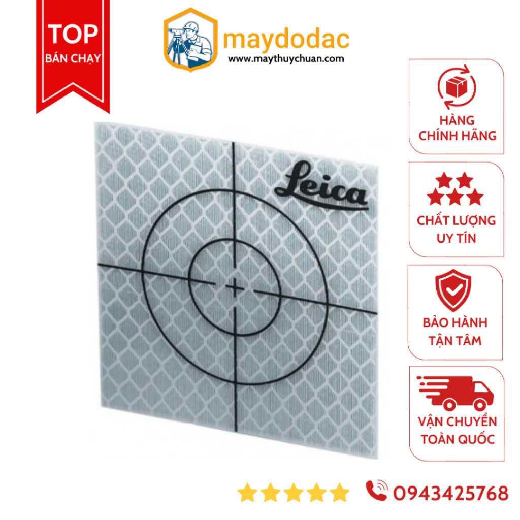 Gương Giấy Trắc Địa Leica 60x60 Dùng Trong Đo Đạc Khảo Sát, Phụ Kiện Trắc Địa Dành Cho Máy Toàn Đạc 