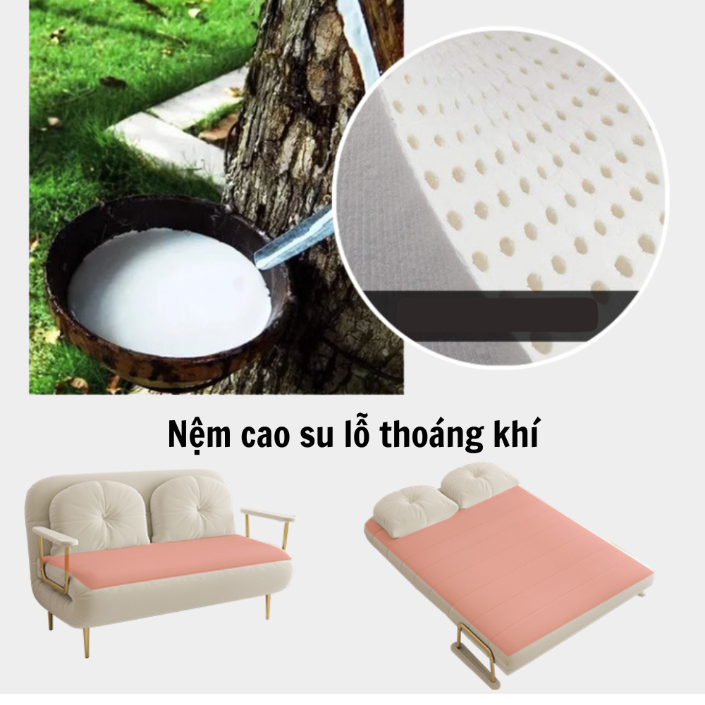 Giường sofa gấp gọn 2 trong 1 khung thép chắc chắn,Ghế sofa giường đa năng chẩt liệu Vải nhung cao cấp Hiện Đại | BigBuy360 - bigbuy360.vn