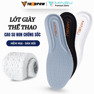  Lót Giày Thể Thao Cao Su Non Nam Nữ Cao Cấp Chính Hãng MINSU M2355, Khử Mùi, Thoáng Khí, Ngăn Vi Khuẩn
