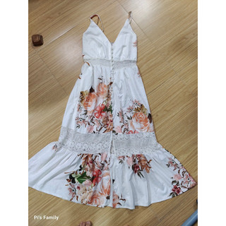 Pass đầm hoạ tiết boho