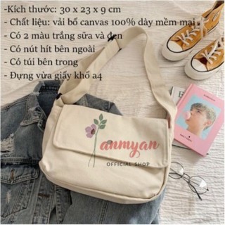 Túi Chéo 🦋 Túi đeo chéo chất vải Canvas dáng Unisex 2 màu 🦋