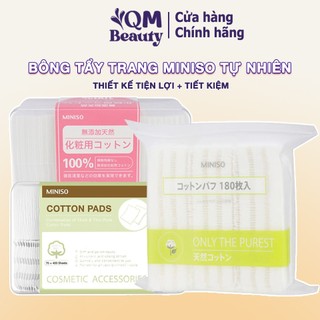 Bông tẩy trang Miniso Nhật Bản cotton thiên nhiên mềm mịn không sơ bông dùng tẩy trang đắp toner