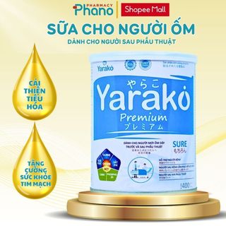 Sữa Cho Người Ốm YARAKO PREMIUM SURE Dành Cho Người Mới Ốm Dậy Trước Và Sau Phẫu Thuật Hộp 400g