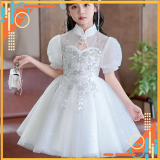 [HÀNG MỚI VỀ] Váy công chúa bé gái thiết kế cao cấp ngắn xòe màu trắng DBG131