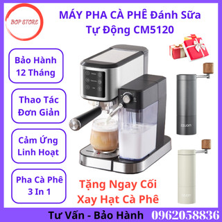 Máy pha cà phê tự động 3 in 1 đánh sữa làm capuchino, latte zzuom cm5120